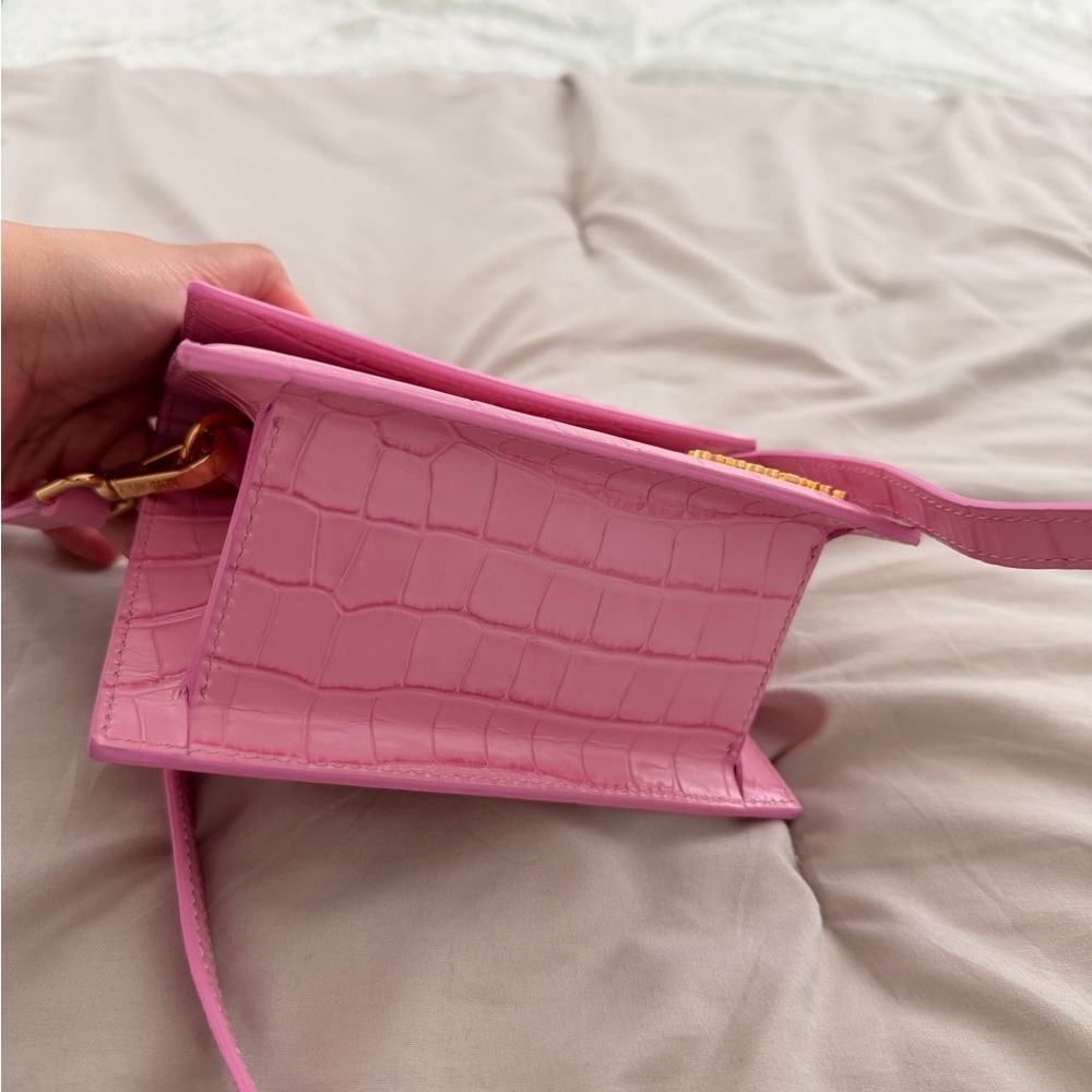 Jacquemus Pink Croc Mini Chiquito Top-Handle Bag - Picture 5 of 8